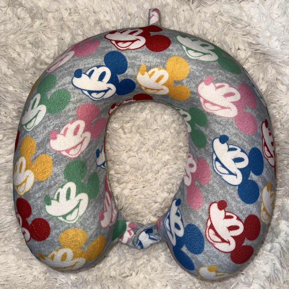 Disney Mickey Mouse Travel Neck Pillowβ With Snap